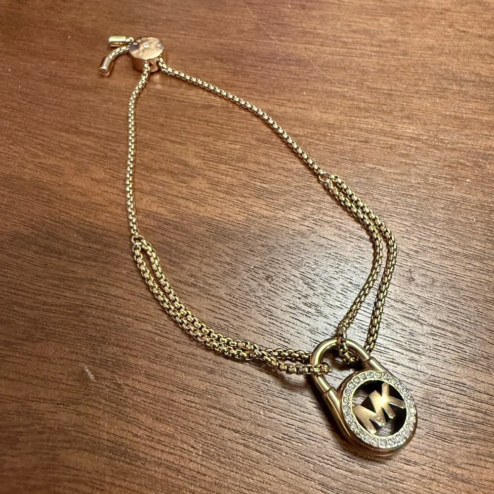 Michael Kors Rose Gold Pendant Bracelet - Picture 2 of 3